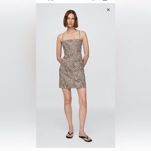 GAP Leopard Print Spaghetti Strap Dress size large